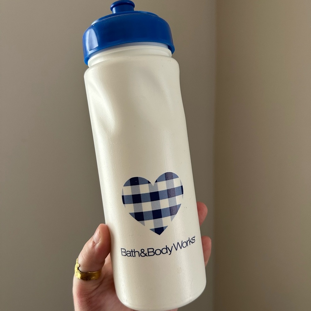Bath & Body Works Blue and White Water Bottle